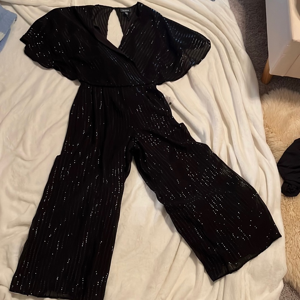 Black sequin ModCloth jump suit